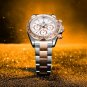 Rose Gold White_VK63 Movement men's es quartz men chronograph business Waterproof wrist men