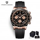 Gold Black_2020  Luxury Gold Men's Quartz  Automatic Date  Men Sport 100M Waterproof Chronograph VK6
