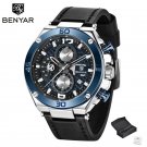 Blue_Mens es  luxury quartz wrist  men military waterproof Chronograph  men clock
