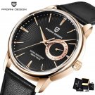Gold_Men's es luxury quartz  men Business leather wrist mens waterproof clock   2019