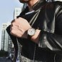 Gold_Men's es luxury quartz men Business leather wrist mens waterproof clock 2019