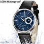 White_Men's es luxury quartz men Business leather wrist mens waterproof clock 2019