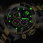 black gold_Watches Mens Top Brand Luxury Clock Casual Stainless Steel 24Hour Moon Phase Men Watch Sp