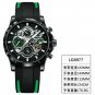 Black green_2023  Mens Watches Top Brand Stainless Steel Hollow Sports Waterproof Quartz Watch Men M
