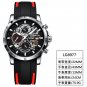 Silver red_2023  Mens Watches Top Brand Stainless Steel Hollow Sports Waterproof Quartz Watch Men Mi