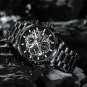 Silver red_2023  Mens Watches Top Brand Stainless Steel Hollow Sports Waterproof Quartz Watch Men Mi