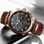 Rose gold white_2023 Men's Watches Top Brand Luxury Men Wrist Watch Leather Quartz Watch Sports Wat