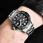 S Silver black_2021   Waterproof Watch Men Top Brand Luxury Stainless Steel Men Watch Fashion Casual