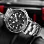 S Silver blue_2021   Waterproof Watch Men Top Brand Luxury Stainless Steel Men Watch Fashion Casual 