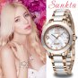 Rose gold white_SUNKTA 2020 Listing Rose Gold Women Watch Quartz Watch Ladies Top Brand Luxury Fema