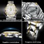 Gold black_2023   Sword-Shaped Pointer Automatic Mechanical Watch Luxury Tungsten Steel 50m Waterpro