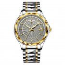 Gold grey_2023   Sword-Shaped Pointer Automatic Mechanical Watch Luxury Tungsten Steel 50m Waterproo