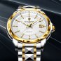 Gold white_2023   Sword-Shaped Pointer Automatic Mechanical Watch Luxury Tungsten Steel 50m Waterpro
