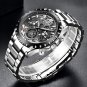 Blue_2022 Stainless Steel Hollow Mens Watches Top Brand Sport Waterproof Quartz Watch Men Military W