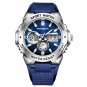 Silver blue_Digital Men Military Watch Luminous Sports Man Watch 50M Waterproof Wristwatch LED Quart