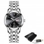 Silver black_2023  Gold Watch Women Watches Ladies Creative Steel Women's Bracelet Watches Female Wa