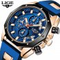 Rose gold black_2023   Fashion Mens Watches Top Brand Luxury Silicone Sport Watch Men Quartz Date Cl