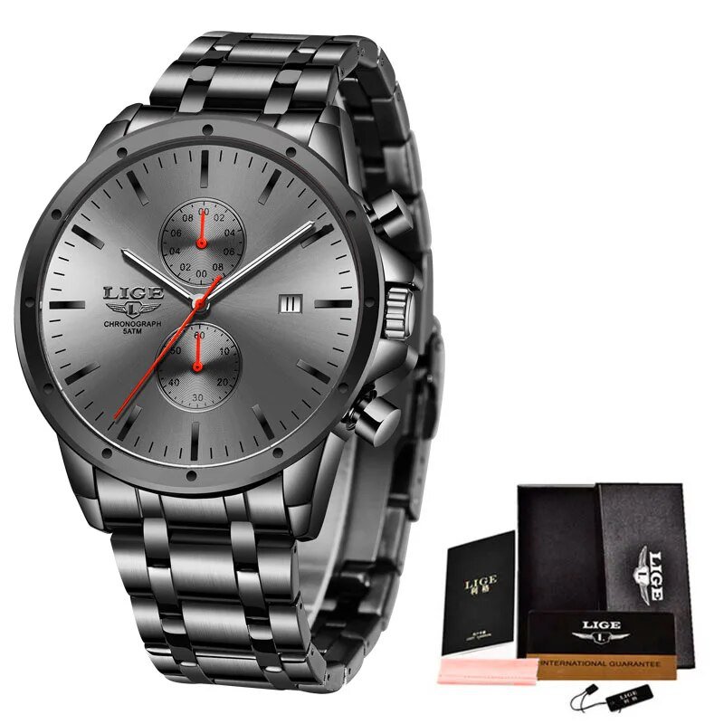 Black red S_2021  Men Watch Clock Luxury Top Brand Military Black Quartz Watches Mens Waterproof Chr