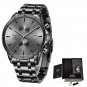 Black Silver S_2021  Men Watch Clock Luxury Top Brand Military Black Quartz Watches Mens Waterproof 