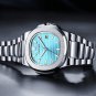 Silver green_2023   Luxury Watch Men Business Waterproof Male Clock Luminous Date Stainless Steel Sq