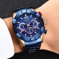 Rose gold black S_2021 Fashion Blue Mens Watches Top Brand Luxury Clock Sports Chronograph Waterpro