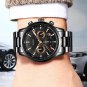Rose gold all blue_Mens Watches Top Luxury Brand Business Quartz Watch Men Military Sports Waterproo