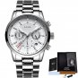 Silver white S_Mens Watches Top Luxury Brand Business Quartz Watch Men Military Sports Waterproof Dr
