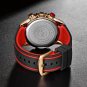 Rose gold black_Watches Mens Top Brand Waterproof Clock Male Silicone Strap Sport Quartz Watch For