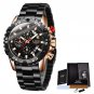 Rose gold black S_Watches Mens  Top Brand Waterproof Clock Male Silicone Strap Sport Quartz Watch Fo