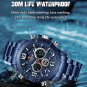 Blue_Brand Fox Carbon Fiber Case Sport Mens Watches Top Luxury Quartz Wristwatch For Men Military Wa