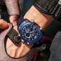 Blue_Brand Fox Carbon Fiber Case Sport Mens Watches Top Luxury Quartz Wristwatch For Men Military Wa