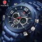Blue_Brand Fox Carbon Fiber Case Sport Mens Watches Top Luxury Quartz Wristwatch For Men Military Wa