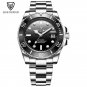 Silver black_2023  Watch Men Automatic Mechanical Tourbillon Clock Fashion Military Watches Men Stai