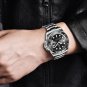 Silver black_2023  Watch Men Automatic Mechanical Tourbillon Clock Fashion Military Watches Men Stai
