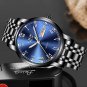 All black gold S_2023 Watches Mens Top Brand Fashion Date Week Male Stainless Steel Waterproof Bus