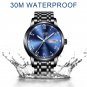 All black gold S_2023 Watches Mens Top Brand Fashion Date Week Male Stainless Steel Waterproof Bus