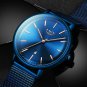 All blue_Mens Watches Top Brand Luxury Waterproof Ultra Thin Clock Blue Mesh Belt Fashon Casual Quar