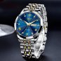 Silver blue_2023 Top Brand Luxury Man Wristwatch Waterproof Luminous Date Week Men Watches Stainle