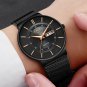 All blue_Mens Watches Top Brand Luxury Waterproof Ultra Thin Date Clock Male Steel Strap Casual Quar
