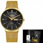 All gold_Mens Watches Top Brand Luxury Waterproof Ultra Thin Date Clock Male Steel Strap Casual Quar