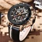 Silver black_2022  Business Learther Mens Watches Top Brand Luxury Quartz Watch For Men Waterproof S