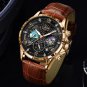 Silver blue_2023 Mens Watches Top Brand Luxury Leather Casual Quartz Watch Men's Sport Waterproof