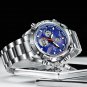 Silver blue_FOX Men Watch Top Luxury Brand Big Dial Sport Watches Mens Chronograph Quartz Wristwatch