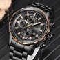 Silver white_Sport Chronograph Mens Watches Top Brand Luxury Full Steel Quartz Clock Waterproof Big