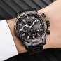 Silver white_Sport Chronograph Mens Watches Top Brand Luxury Full Steel Quartz Clock Waterproof Big