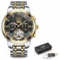 Gold black S_Business Watch Men Automatic Mechanical Tourbillon Watch Luxury Fashion Stainless Steel