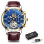 Gold blue L_Business Watch Men Automatic Mechanical Tourbillon Watch Luxury Fashion Stainless Steel 