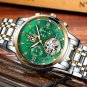 Rose gold green S_Business Watch Men Automatic Mechanical Tourbillon Watch Luxury Fashion Stainless 