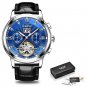 Silver blue L_Business Watch Men Automatic Mechanical Tourbillon Watch Luxury Fashion Stainless Stee