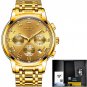 all yellow steel_2023 Men Watch Luxury Top Brand  Sport Chronograph Watches Mens Waterproof Full Ste